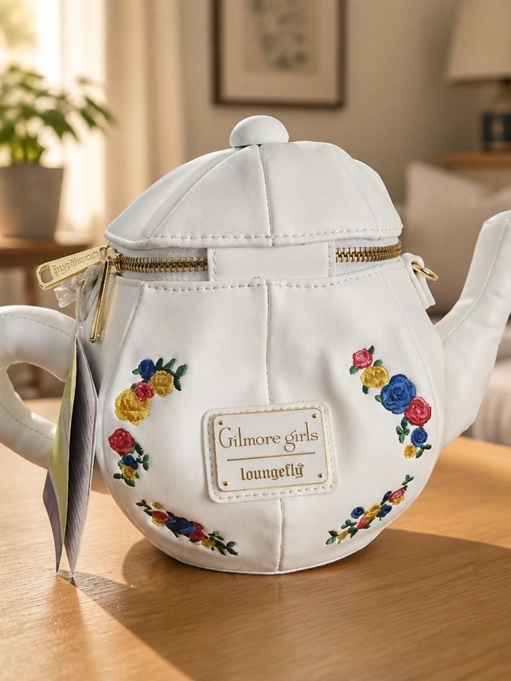 Loungefly Gilmore Girls White Teapot Crossbody - Picture 2 of 10